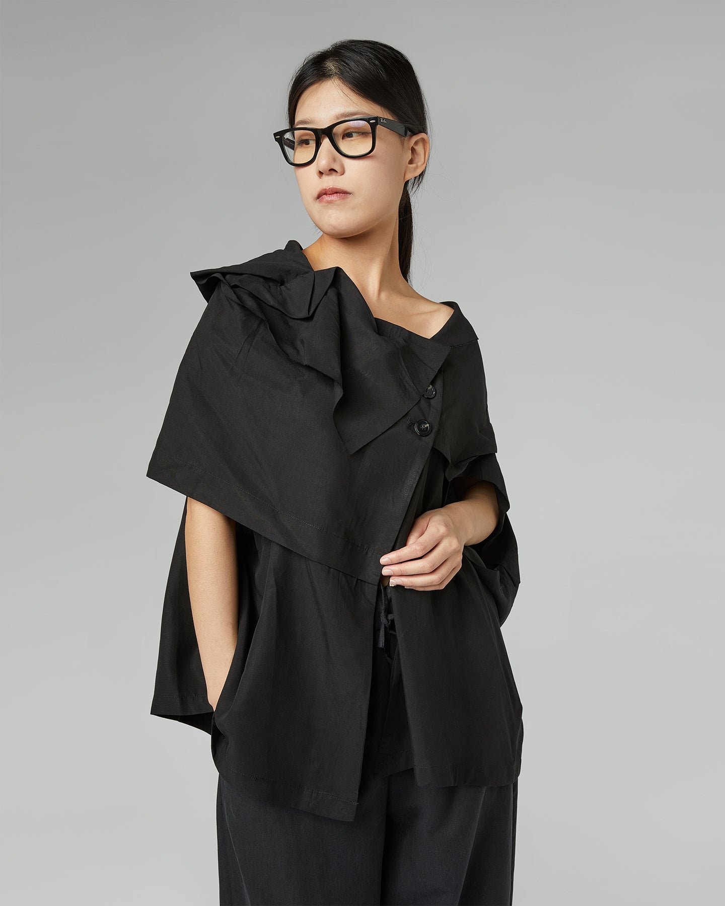 CAPE/JACKET IN LYOCELL BLEND FABRIC – Wendy Trendy s.r.l.