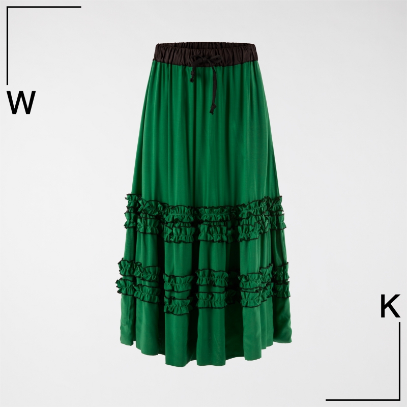 LONG SKIRT WITH RUCHES