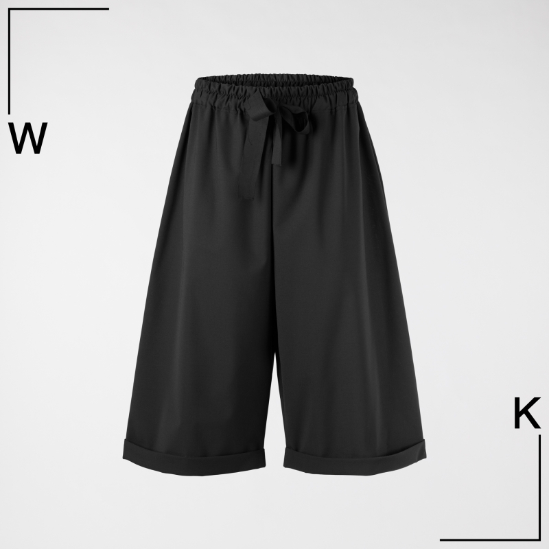 DRAWSTRING CROPPED TROUSERS