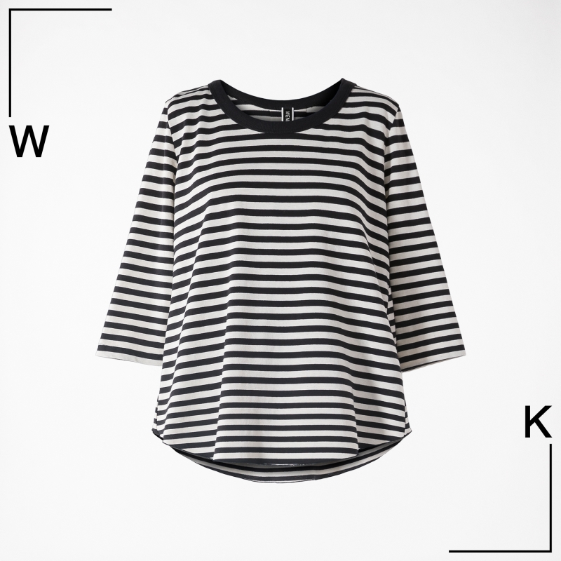 STRIPED T-SHIRT WITH NECK...