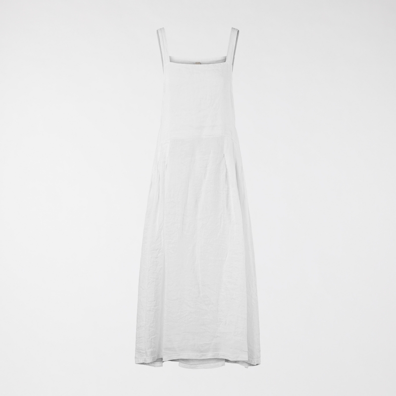 LINEN DRESS TIED AT THE BACK