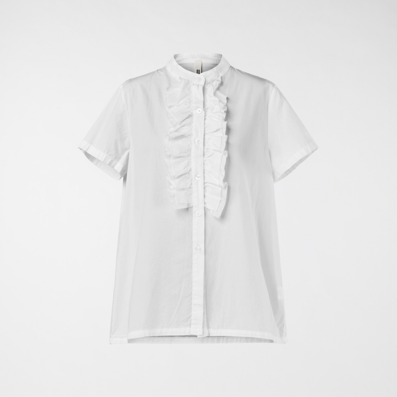 COTTON BLOUSE WITH RUFFLE