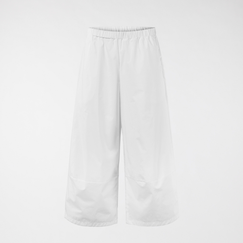 CROP COTTON TROUSERS WITH...