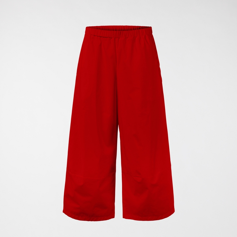 CROP COTTON TROUSERS WITH...