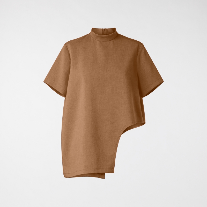 T-SHIRT WITH LADDER HEM