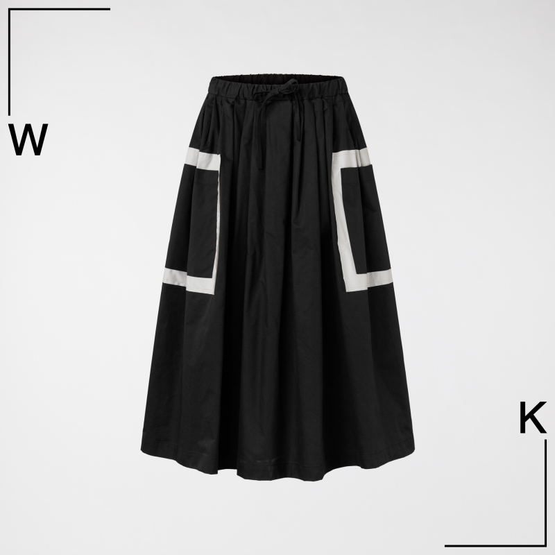 SKIRT WITH TWO-TONE POCKETS