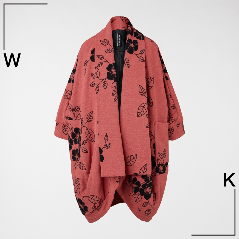 OVER JACKET WITH FLOWER...