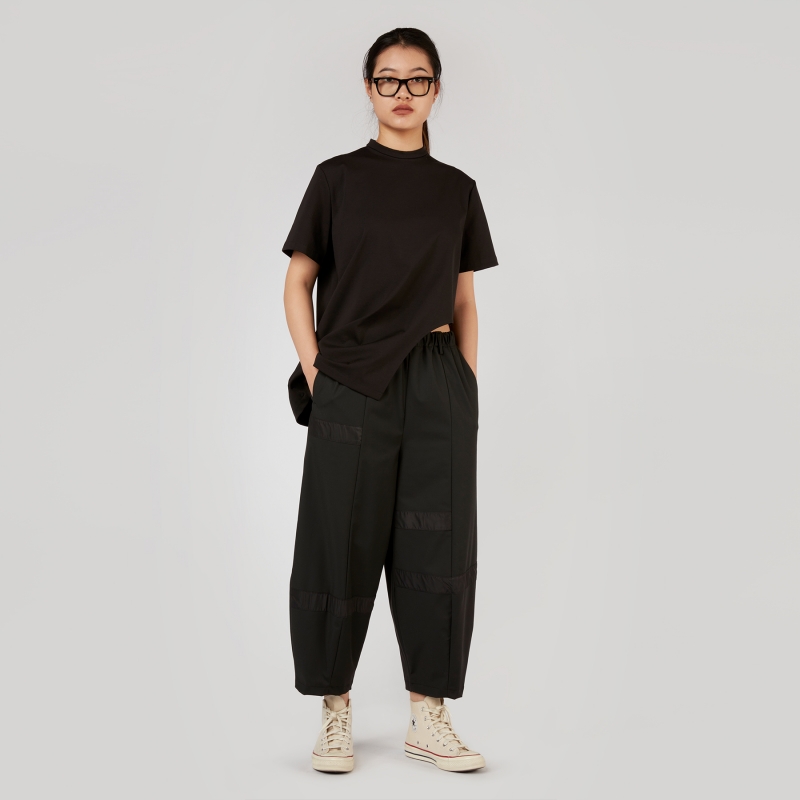 EGG SHAPE TROUSERS WITH BELT