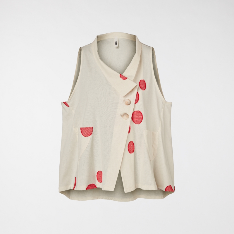 WAISTCOAT WITH EMBROIDERED...