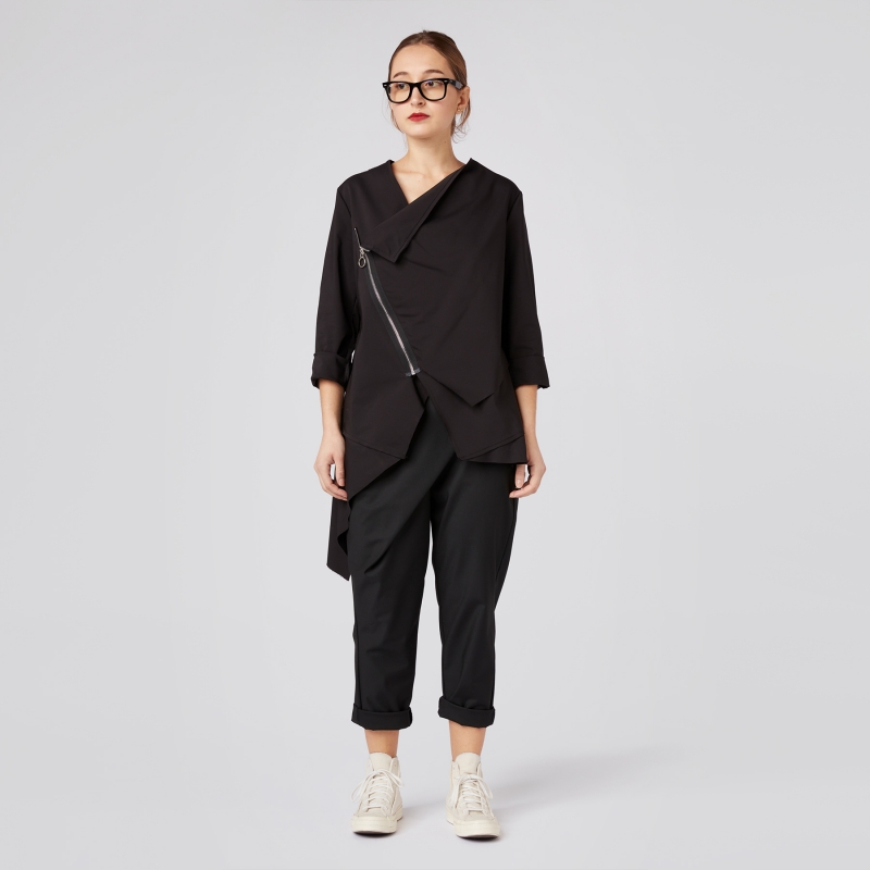 ASYMMETRIC JACKET WITH ZIP