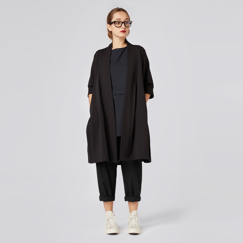 CARDIGAN WITH ELASTICATED...