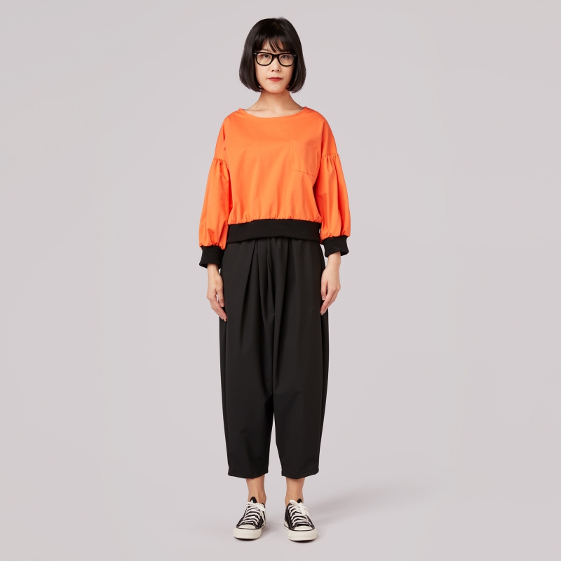 PANTALONI BARREL LEG CON...