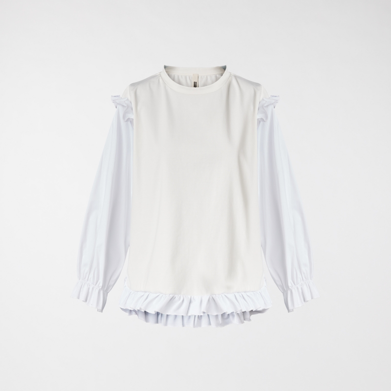 MAGLIA CON MANICHE IN...