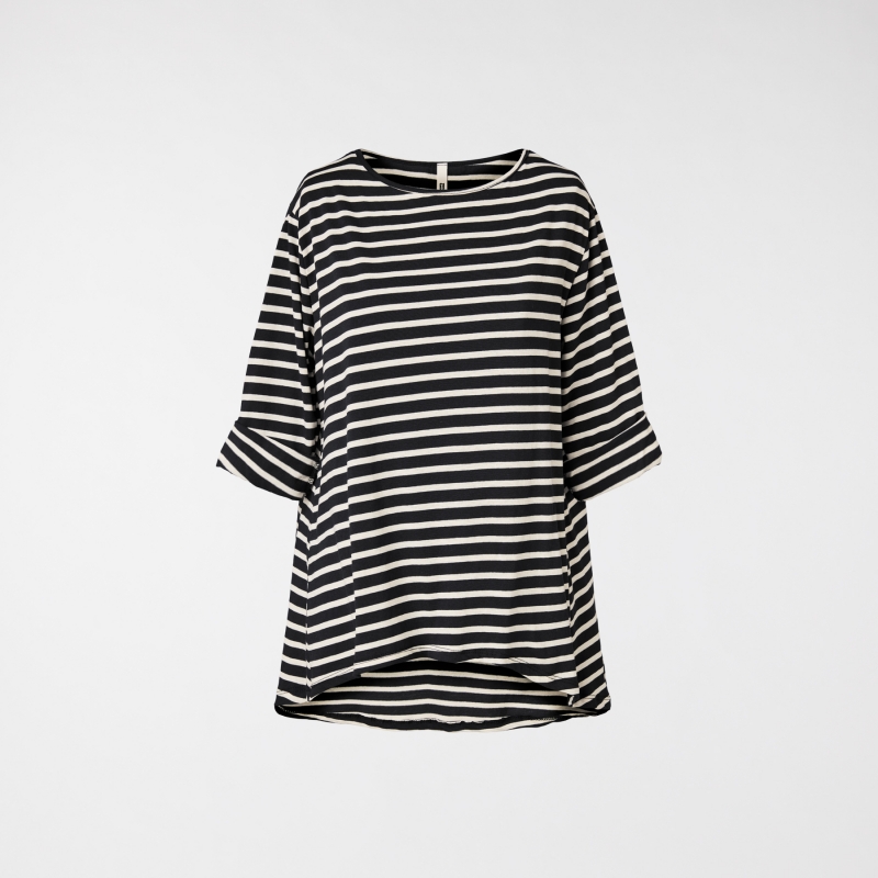STRIPED T-SHIRT CROPPED ON...