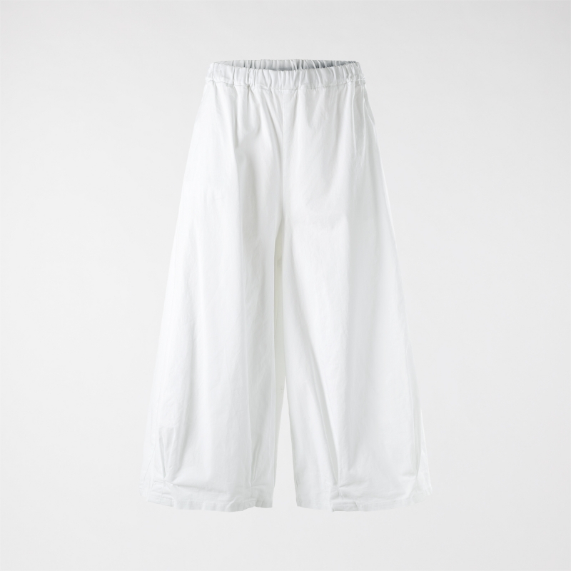 WIDE LEG COTTON TROUSERS