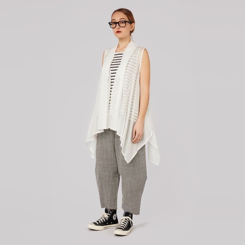 CARDIGAN SMANICATO IN...