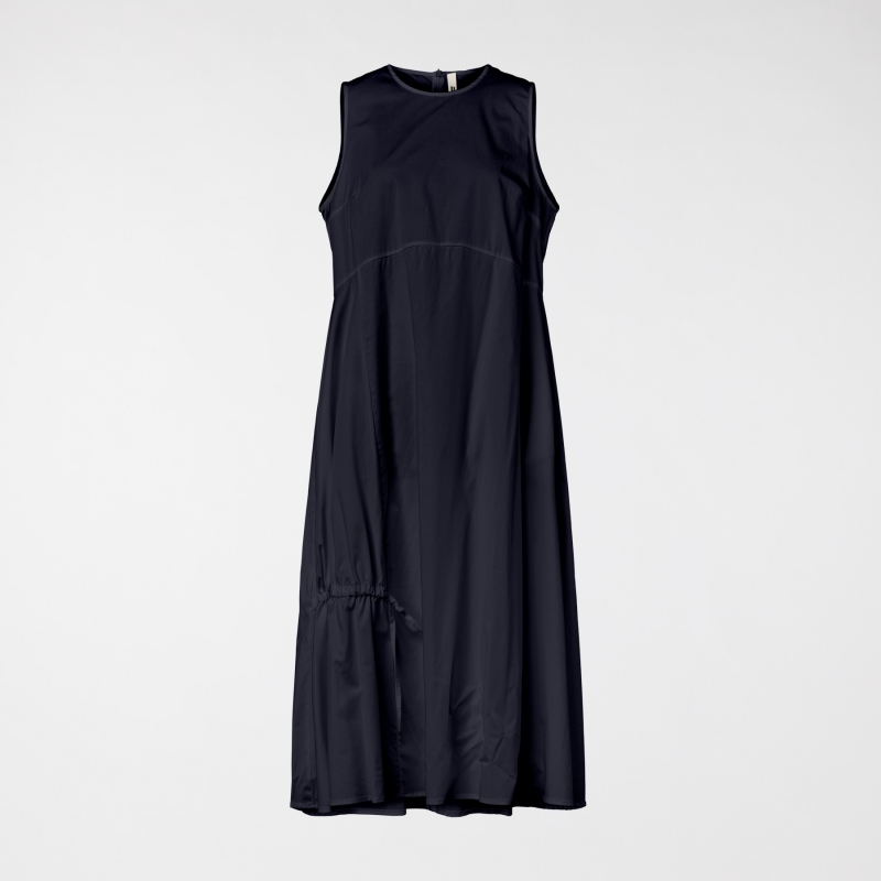 SLEEVELESS DRESS IN POPLIN...
