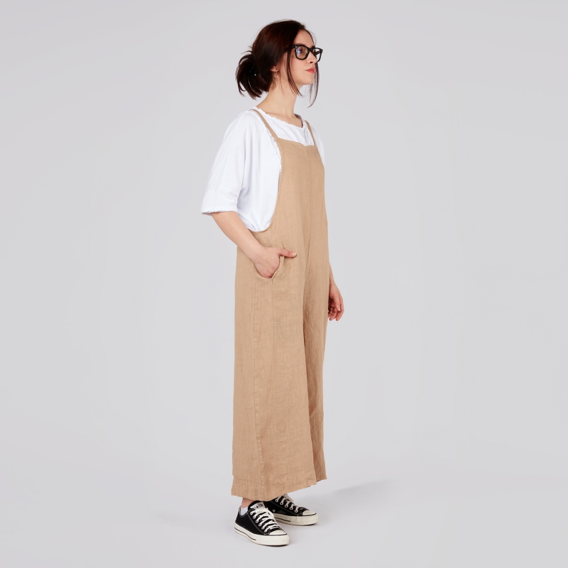 LINEN DUNGAREES