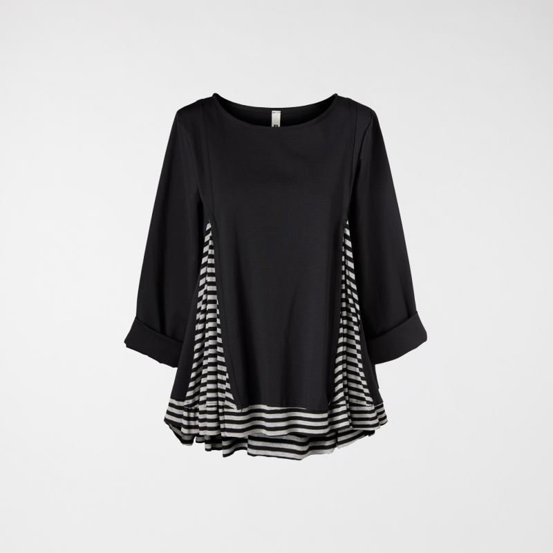 T-SHIRT WITH STRIPED...