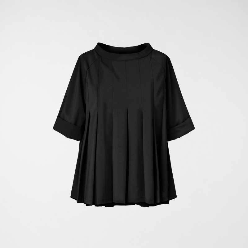 PLEATED TOP WITH COLLAR