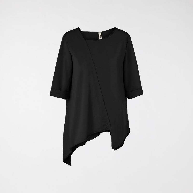 SWEATSHIRT WITH DIAGONAL CUT