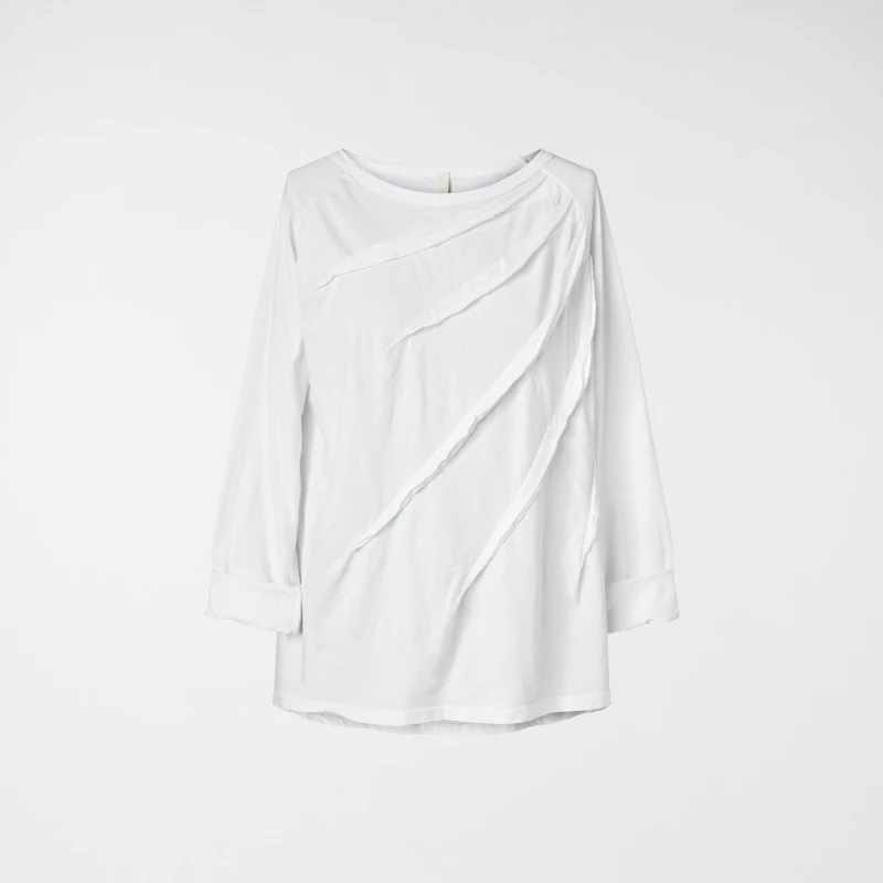 T-SHIRT WITH SEAMS IN...