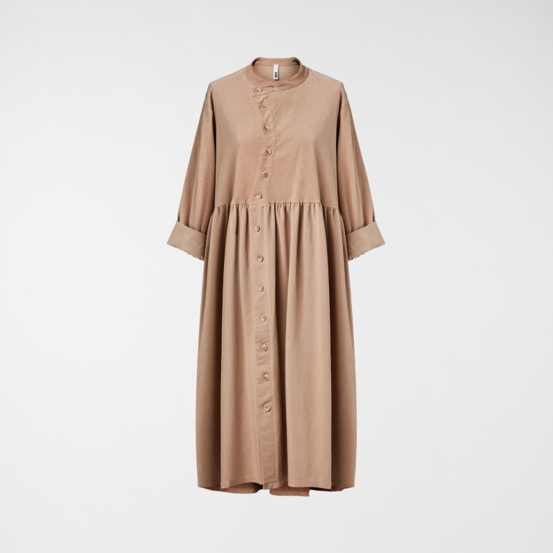 LONG CARDIGAN/DRESS IN CORDUROY FABRIC