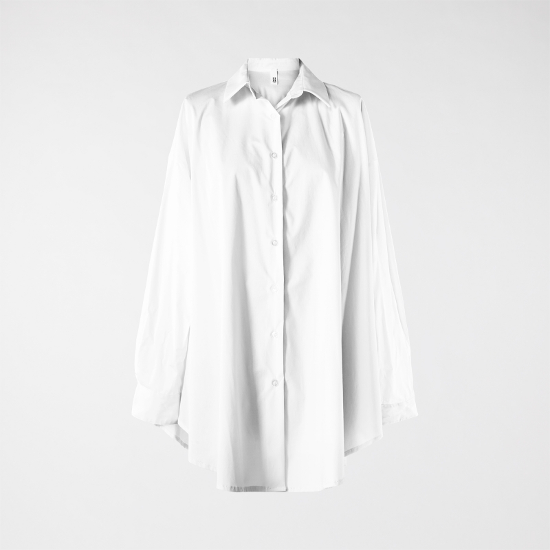 WIDE FLARED COTTON SHIRT