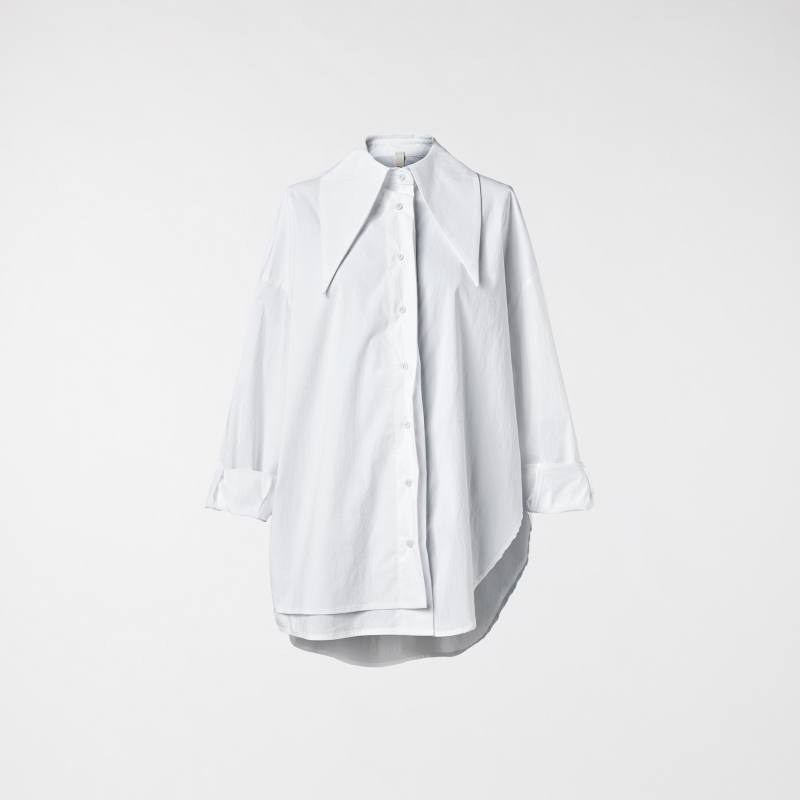 SHIRT WITH POINTED COLLAR