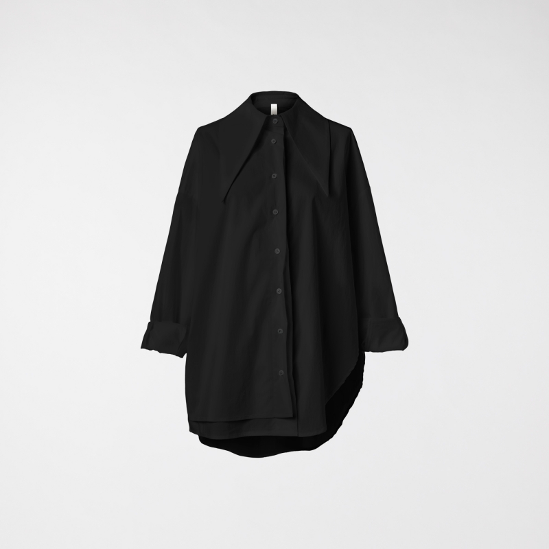 SHIRT WITH POINTED COLLAR