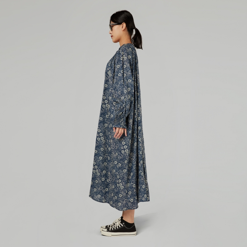 OVERSIZE DRESS WITH FLOWERS PRINT