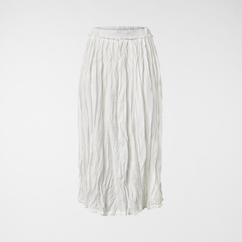 WRINKLED SKIRT IN VISCOSE...