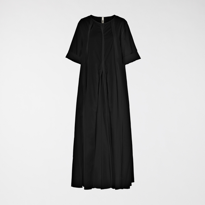 LONG DRESS WITH PLEATS IN...
