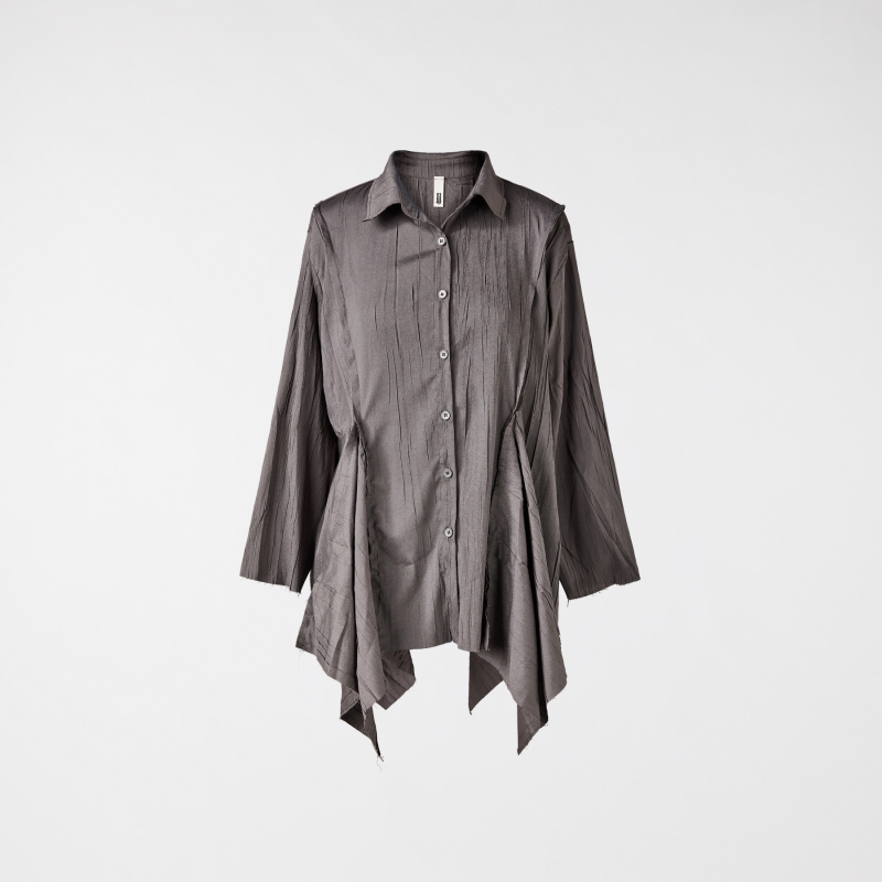 POINTED SHIRT IN WRINKLED...