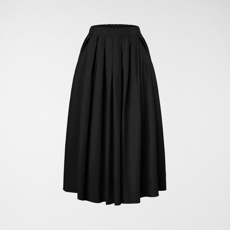 FLARED COTTON SKIRT WITH...