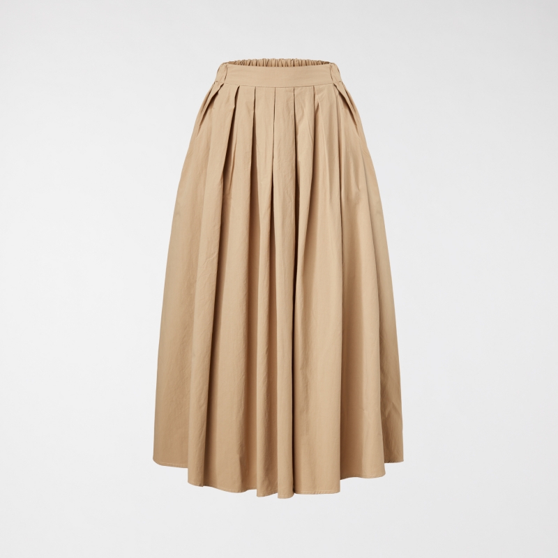 FLARED COTTON SKIRT WITH...