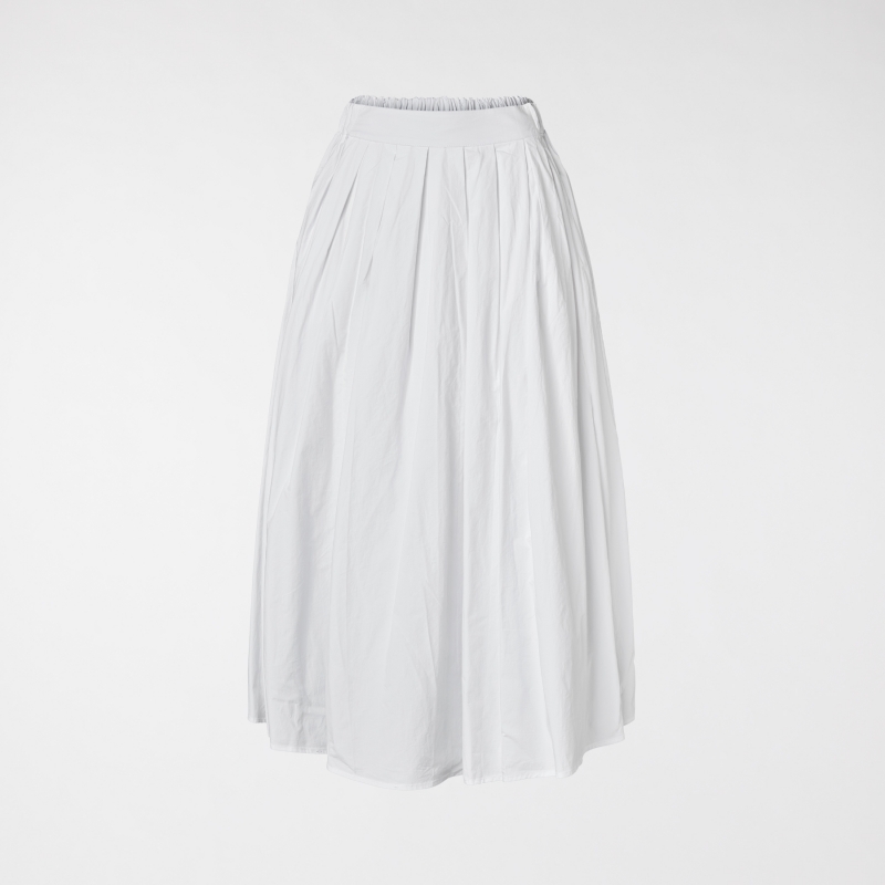 FLARED COTTON SKIRT WITH...