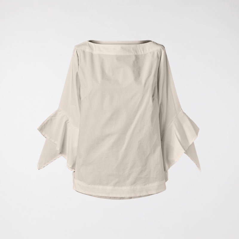 BLUSA CON MANICHE A VOLANT