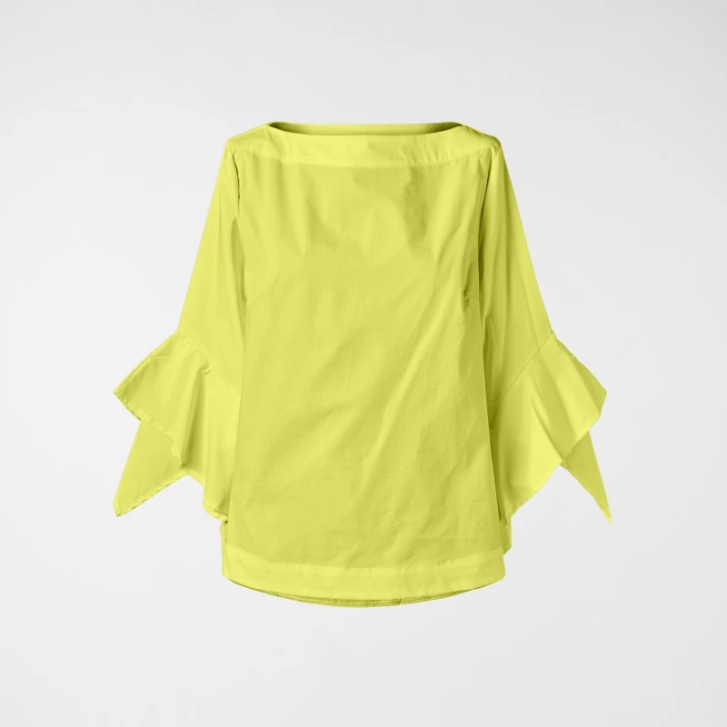 BLOUSE WITH VOLANT SLEEVES