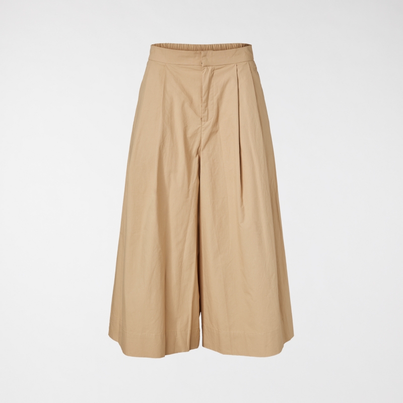 FLARED TROUSERS IN COTTON...