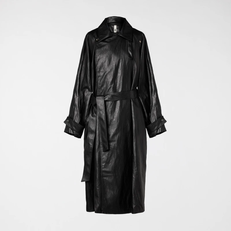 FAUX LEATHER TRENCH
