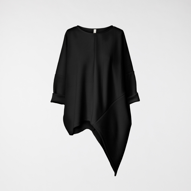 ASYMMETRIC SWEATSHIRT BLACK