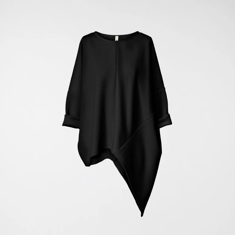 ASYMMETRIC SWEATSHIRT BLACK