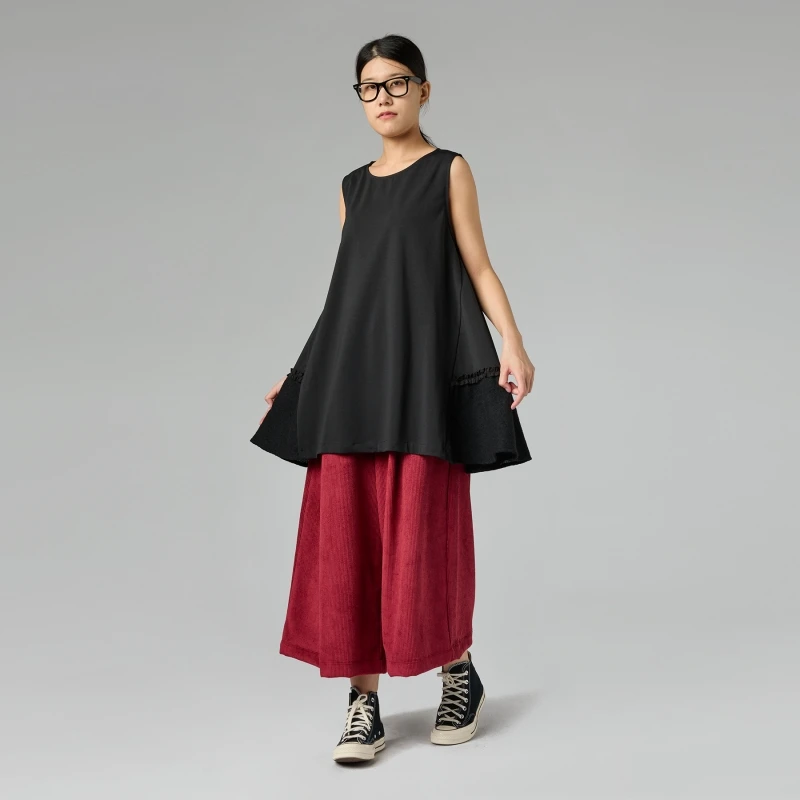 TANK TOP WITH SIDE ROUCHE