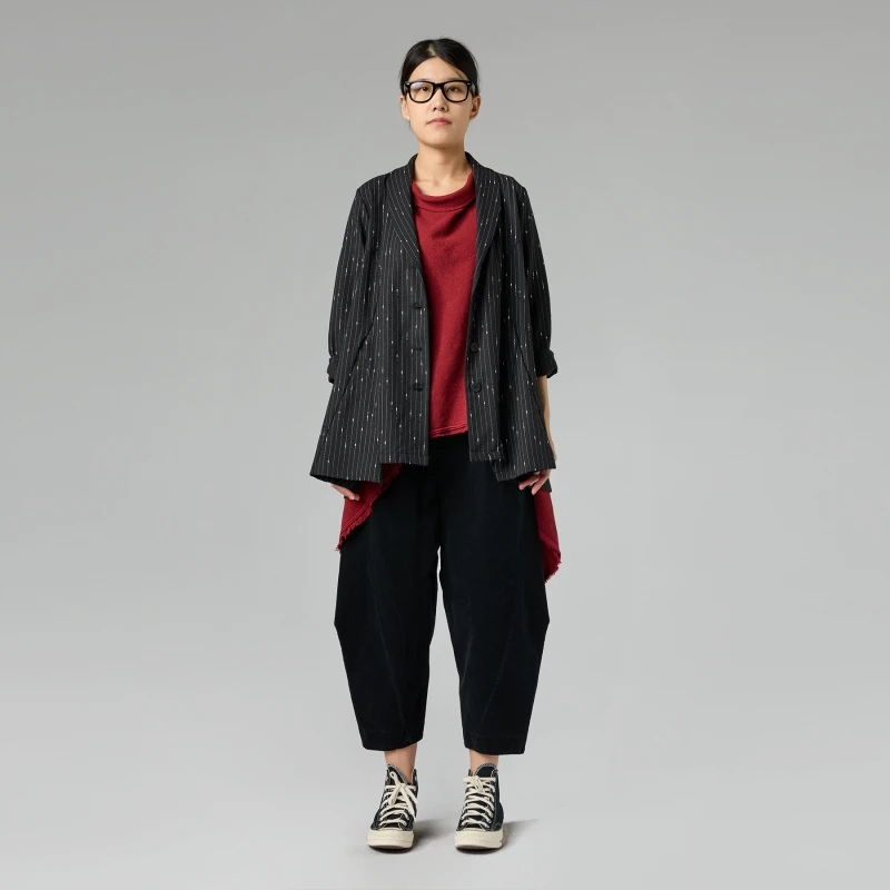 JACKET IN DOTTED PINSTRIPED...