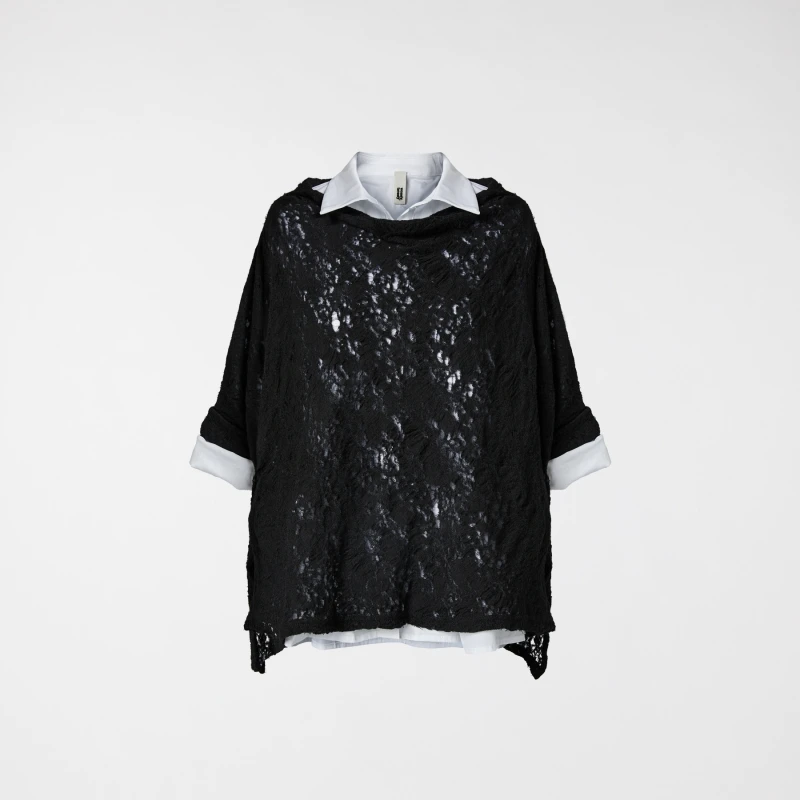 BLUSA EFFETTO PIZZO