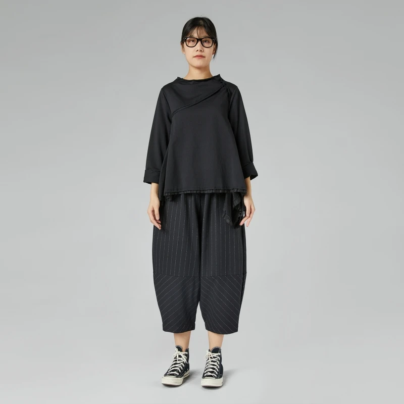 PANTALONI IN TESSUTO GESSATO
