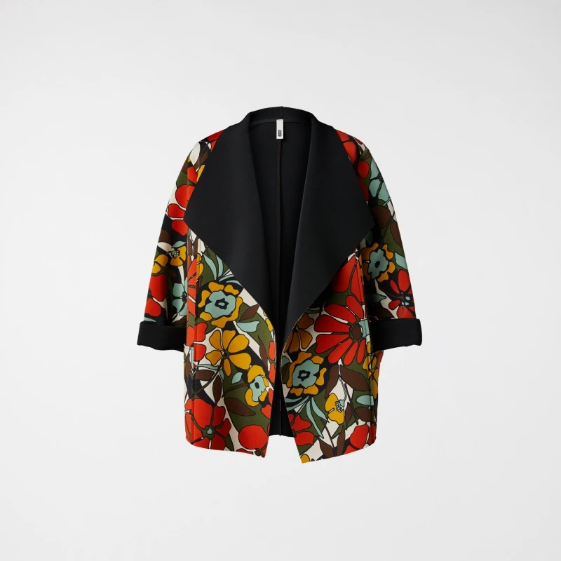 CROPPED COAT IN FLOREAL...