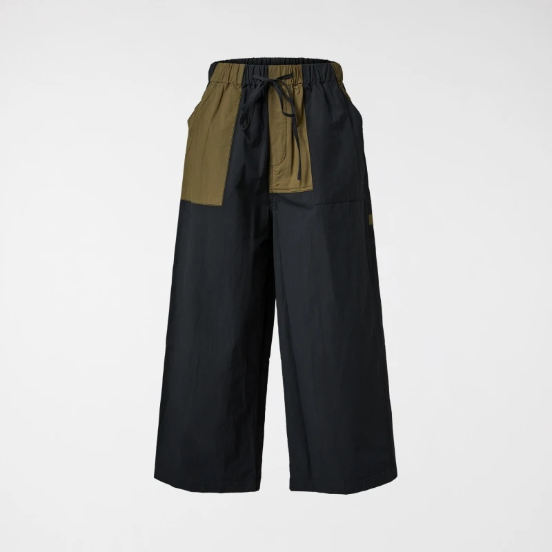 PANTALONI A PATCH NERO