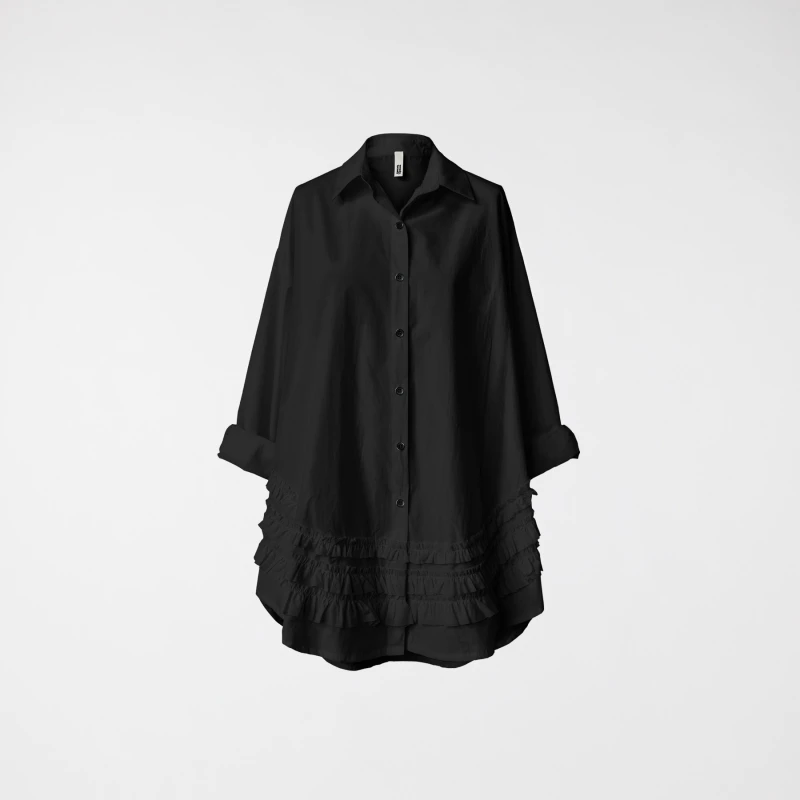 SHIRT WITH ROUCHE BLACK